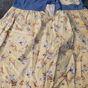 Blue and Yellow Dog Print Dress Size 7/8